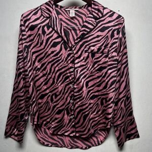 Victoria's Secret Pink Zebra Pajama Top